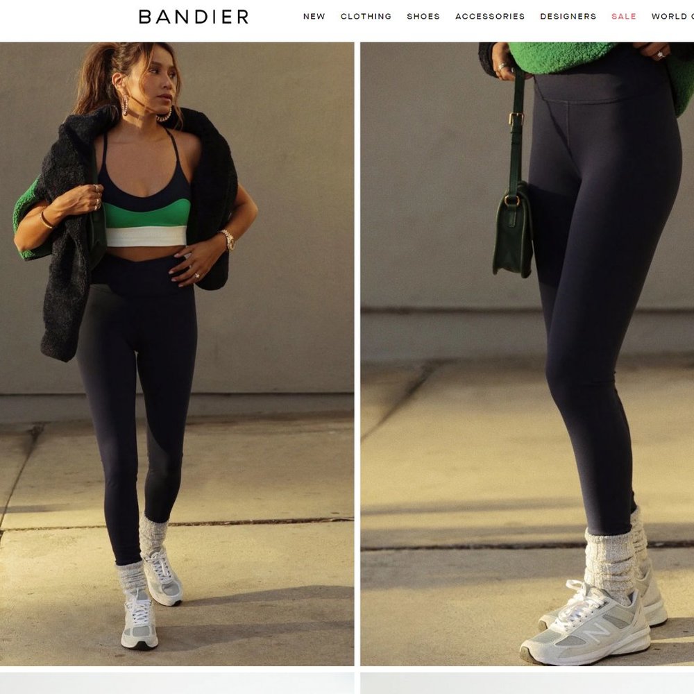 Bandier x Sincerely Jules The Rue Crossover Legging XXS Black NEW!